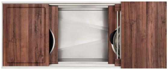 The Galley 48-Inch Ideal ThinTop Workstation 4S in American Black Walnut