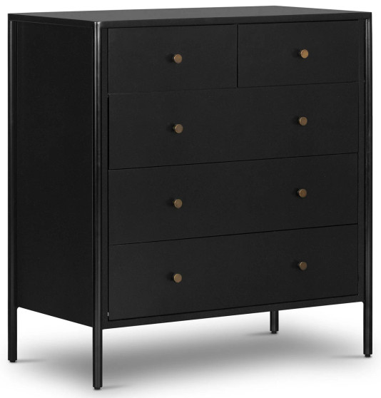 Four Hands Soto Dresser with 5 Drawers in Black