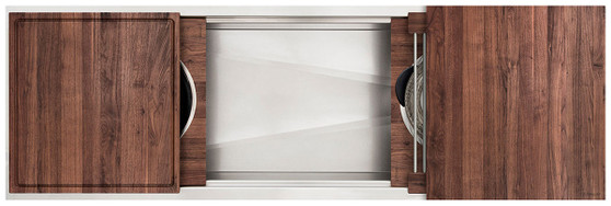 The Galley 60-Inch Ideal Workstation 5S in American Black Walnut