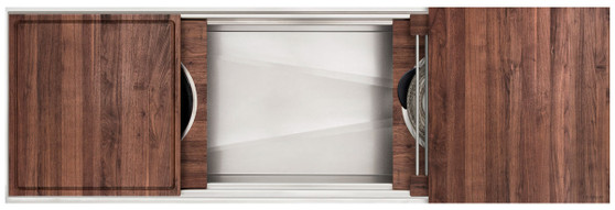 The Galley 60-Inch Ideal ThinTop Workstation 5S in American Black Walnut