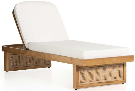 Four Hands Merit Outdoor Chaise Lounge in Venao Ivory