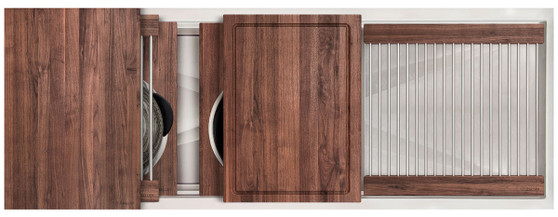 The Galley Ideal Workstation 3S  DryDock 18 in American Black Walnut