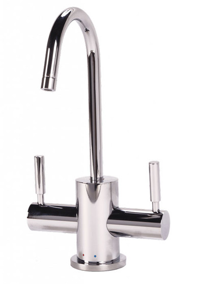 BTI Aqua-Solutions Contemporary C-Spout Hot  Cold Chrome Filtration Faucet