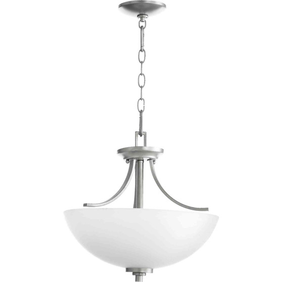 Transitional Reyes 3 Light Dual Mount In Classic Nickel