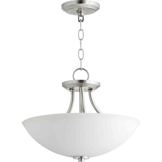 Transitional Barkley 3 Light Dual Mount In Satin Nickel
