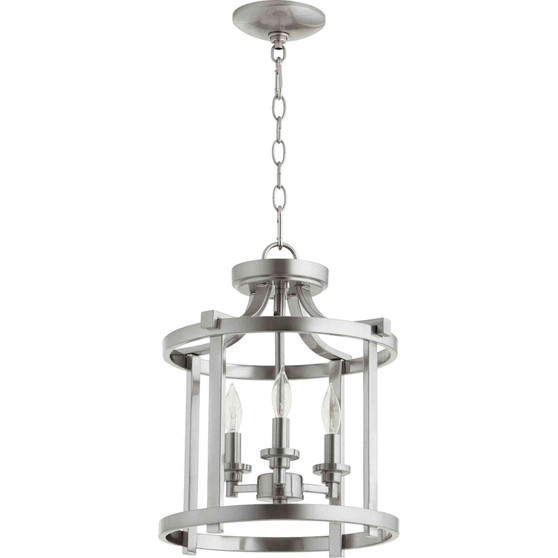 Transitional Lancaster 3 Light Dual Mount In Satin Nickel