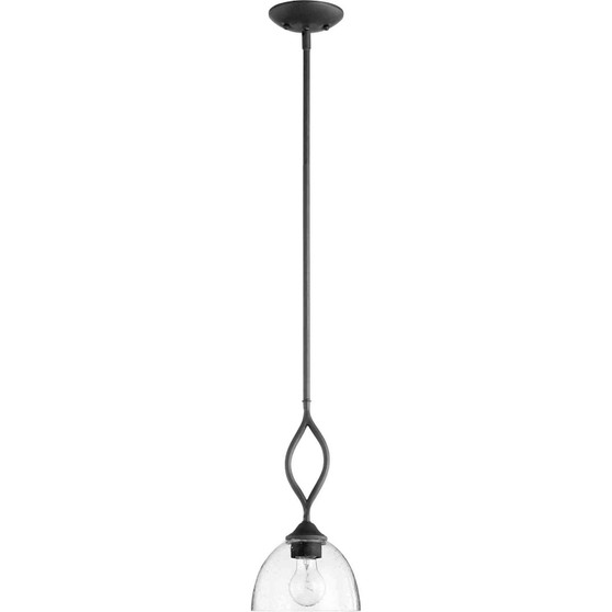 Transitional Brooks 1 Light Mini Pendant In Noir