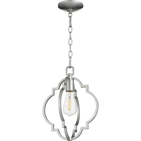 Transitional Dublin 1 Light Pendant In Classic Nickel