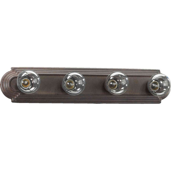 Traditional 4 Light Stepped Vanity In Toasted Sienna