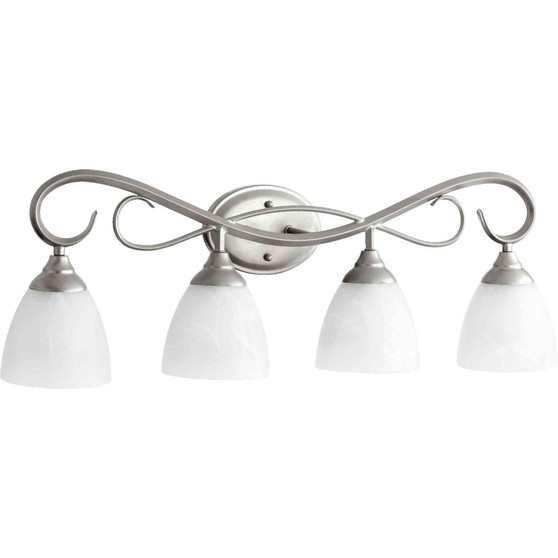 Traditional Powell 4 Light Vanity In Classic Nickel