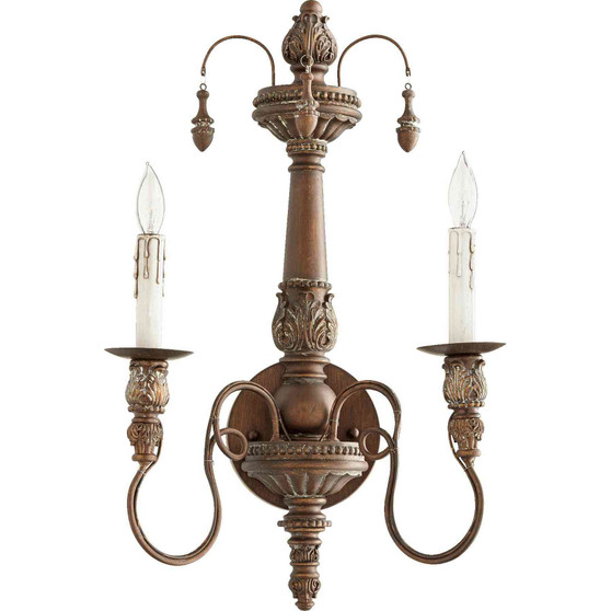 Traditional Salento 12X22 2 Light Wall Mount In Vintage Copper
