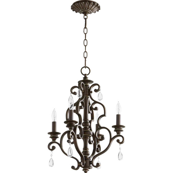 Traditional San Miguel 4 Light Chandelier In Vintage Copper