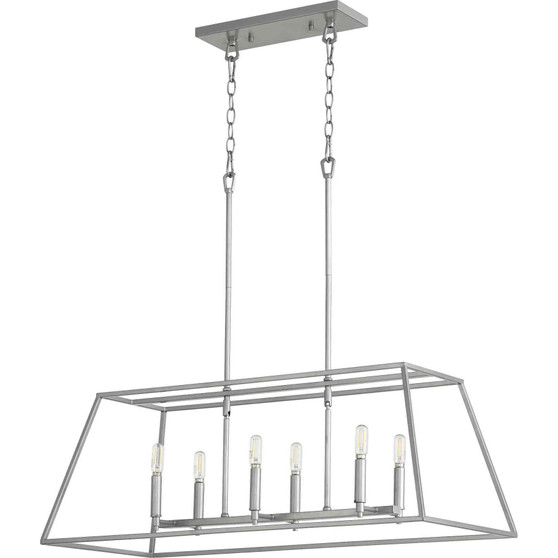 Traditional Gabriel 6 Light Linear In Classic Nickel
