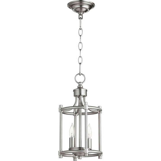 Transitional Rossington 2 Light Entry In Satin Nickel