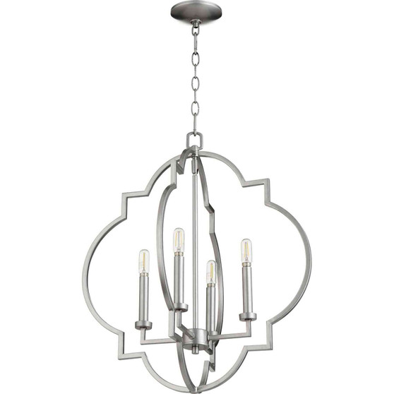 Transitional Dublin 21" 4 Light Pendant In Classic Nickel