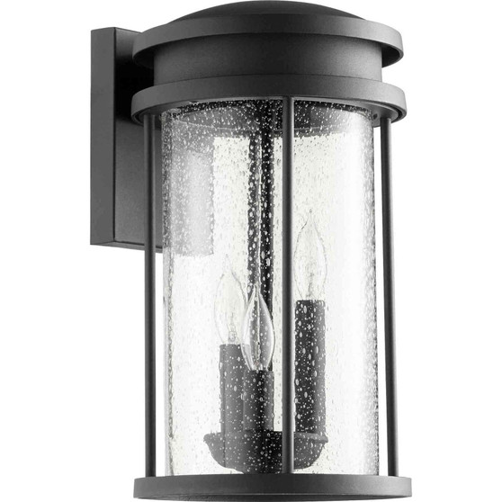 Transitional Hadley 3 Light Lantern In Noir