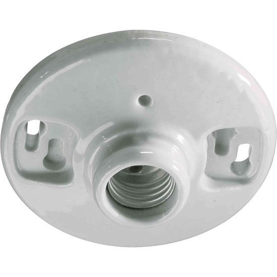 Traditional Keyless Prcelain Sckt In White