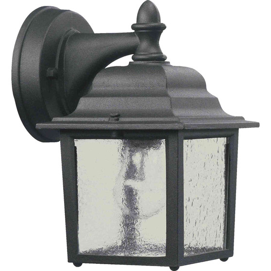 Traditional 1 Light Box Wall Lantern In Black