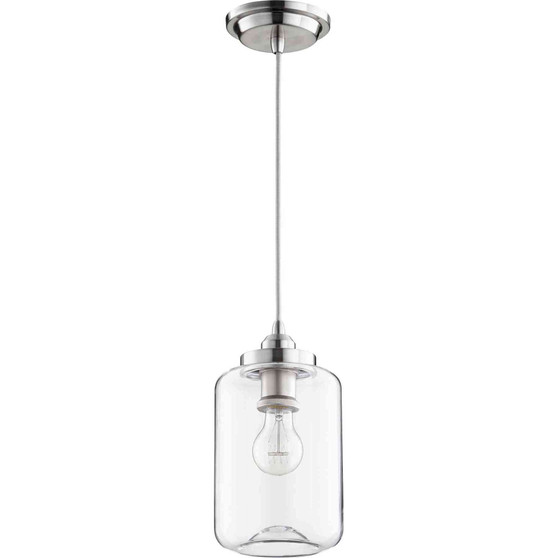 Transitional Clear Filament Pendant 6" In Satin Nickel