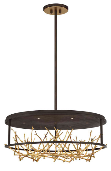 Aerie 7 Light Round LED Bronze Chandelier