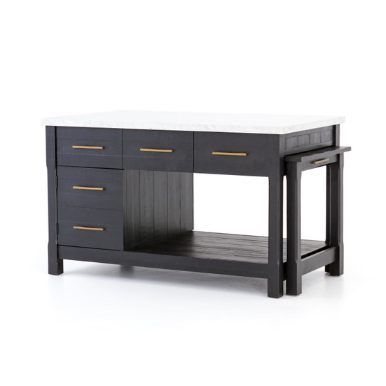Ian Kitchen Island-Black Acacia