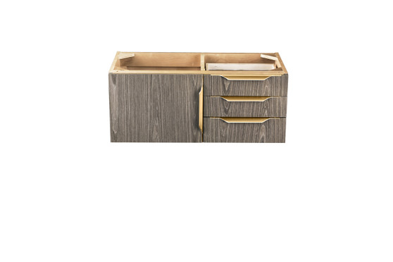 Columbia 36" Single Vanity, Ash Gray, Radiant Gold