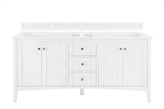 Palisades 72" Double Vanity, Bright White