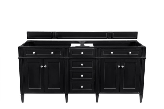 Brittany 72" Double Vanity, Black Onyx