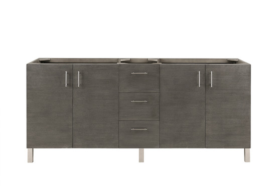 Metropolitan 72" Double Vanity, Silver Oak