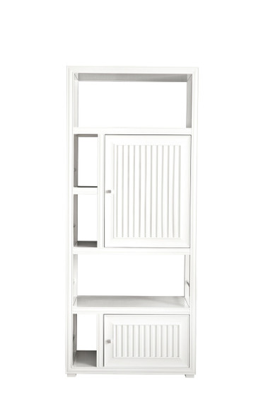 Athens 30" Bookcase Linen Cabinet (double-sided), Glossy White