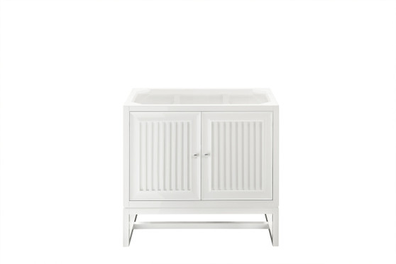 Athens 36" Single Vanity Cabinet, Glossy White