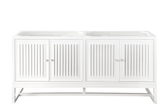 Athens 72" Double Vanity Cabinet, Glossy White