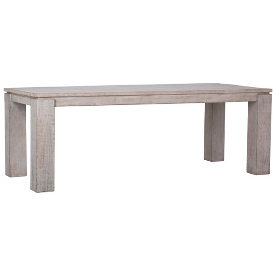 Datona 86" Rectangular Reclaimed Pine Block 4 Leg Dining Table