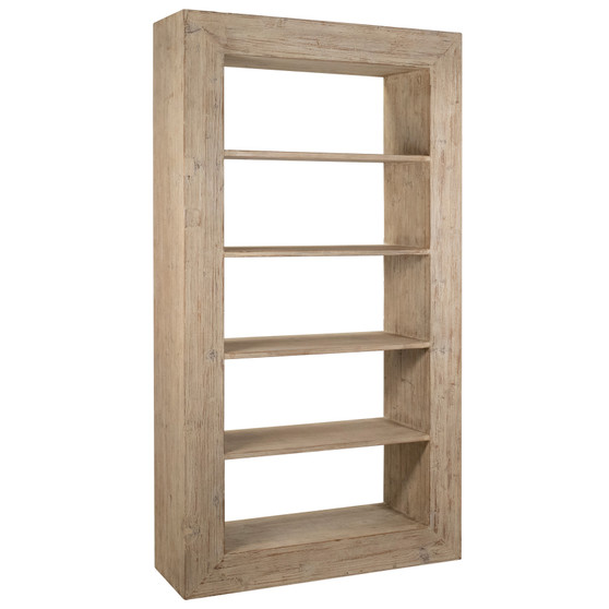 Datona 88" High Reclaimed Pine Warm Wash Block Bookcase