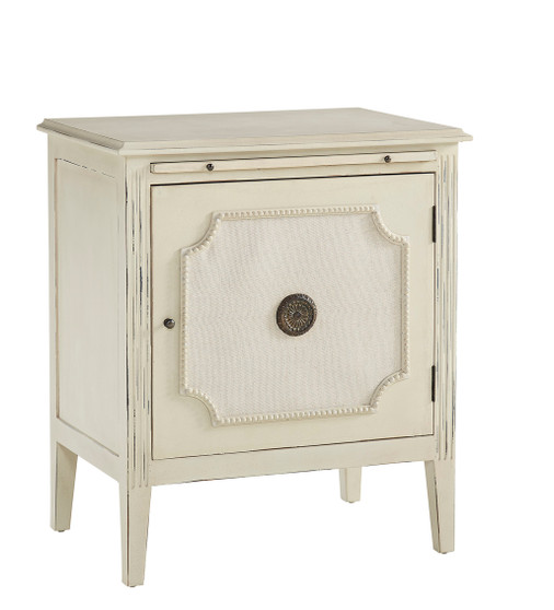 Linen and Beaded Front End Table