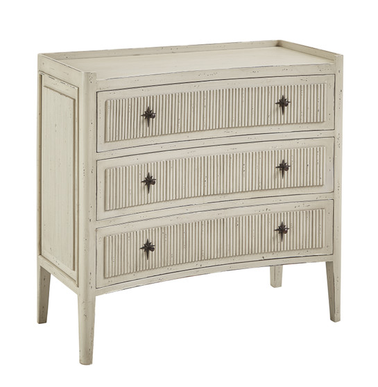 Reeded Chest of Drawers, Cream