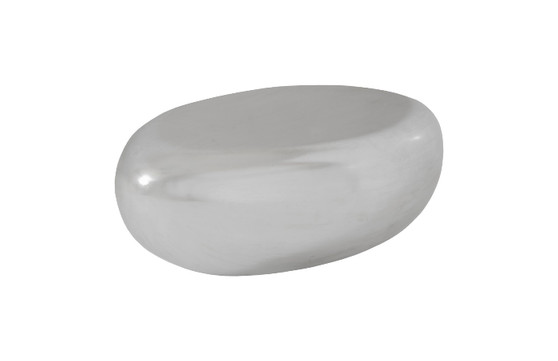 River Stone Coffee Table, Silver Leaf, Small