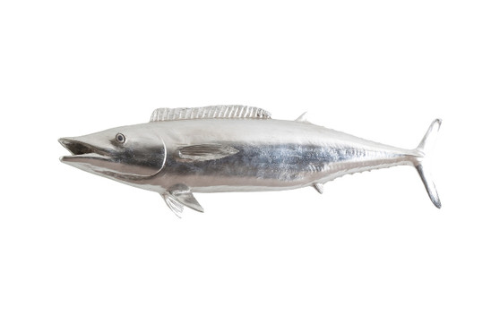 Wahoo Fish, Resin, Silver Leaf