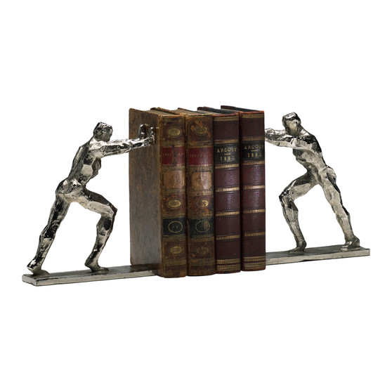 Iron Man Bookends, Set of 2 | Silver