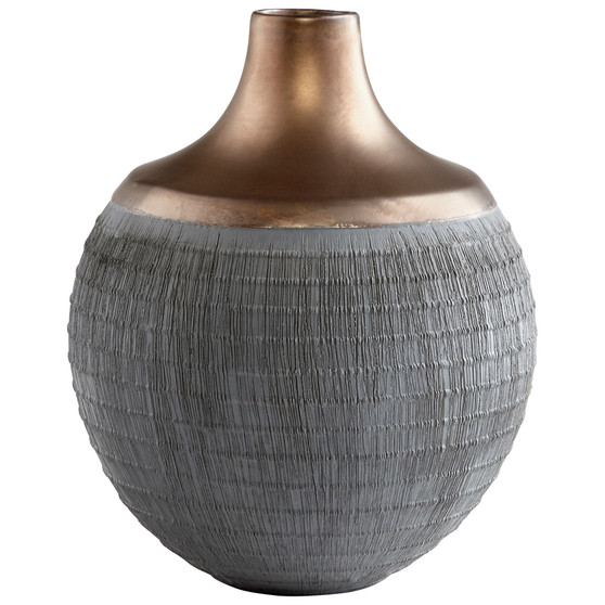 Osiris Vase | Charcoal Grey and Bronze - Medium