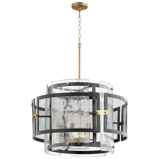 Panorama Chandelier | Noir and Aged Brass - Medium