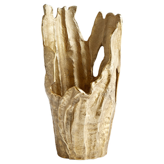Pyroclastic Monochrome Vase | Gold - Medium