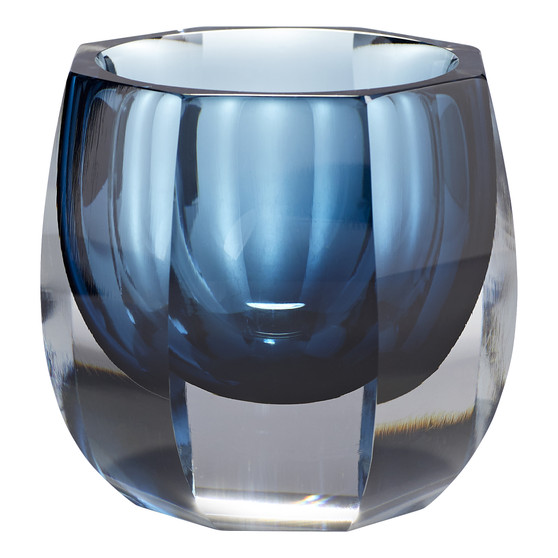 Azure Oppulence Vase | Blue and Clear - Small
