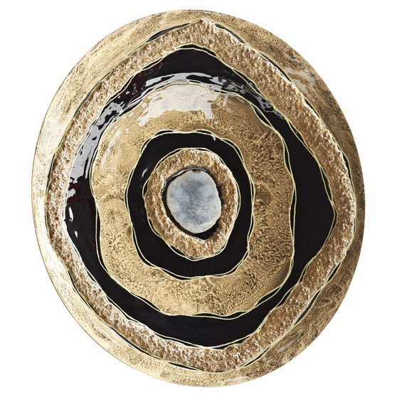 Skipping Rocks Wall Decor | Gold and Black - Large