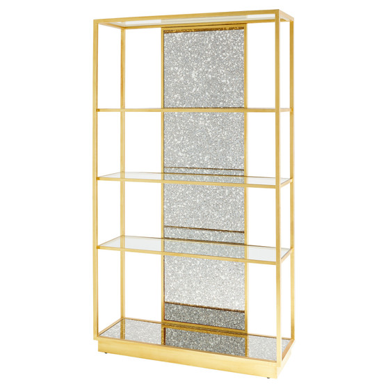 Etagere Designed by J. Kent Martin | Gold Leaf and Antique Mirrored Glass