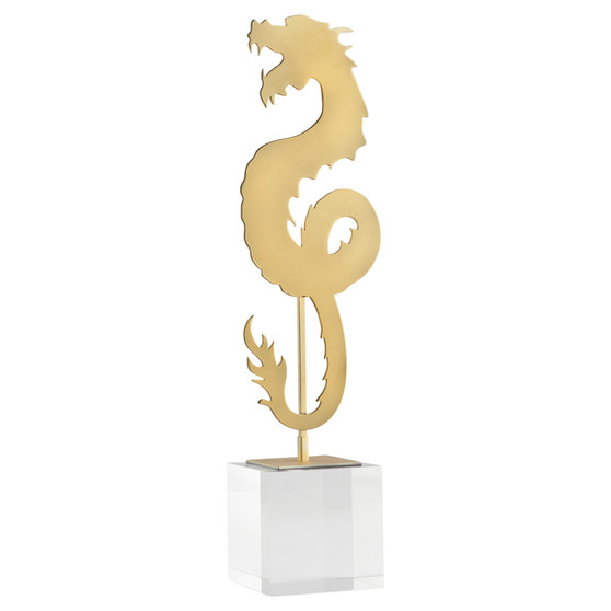 Haku Dragon Sculpture Designed by J. Kent Martin | Gold - Short