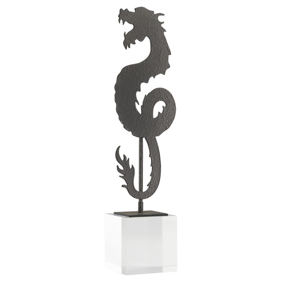 Shenron Dragon Sculpture Designed by J. Kent Martin | Black - Short