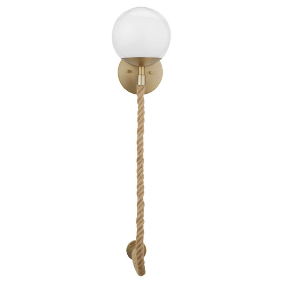 Rockport Wall Sconce | Aged Brass and Brown