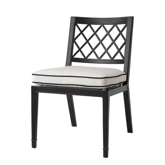 Outdoor Dining Chair Paladium Black/Sunbrella Canvas
