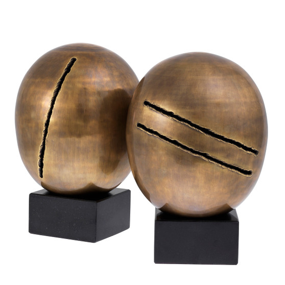 Object Artistic Vintage Brass Finish Set of 2